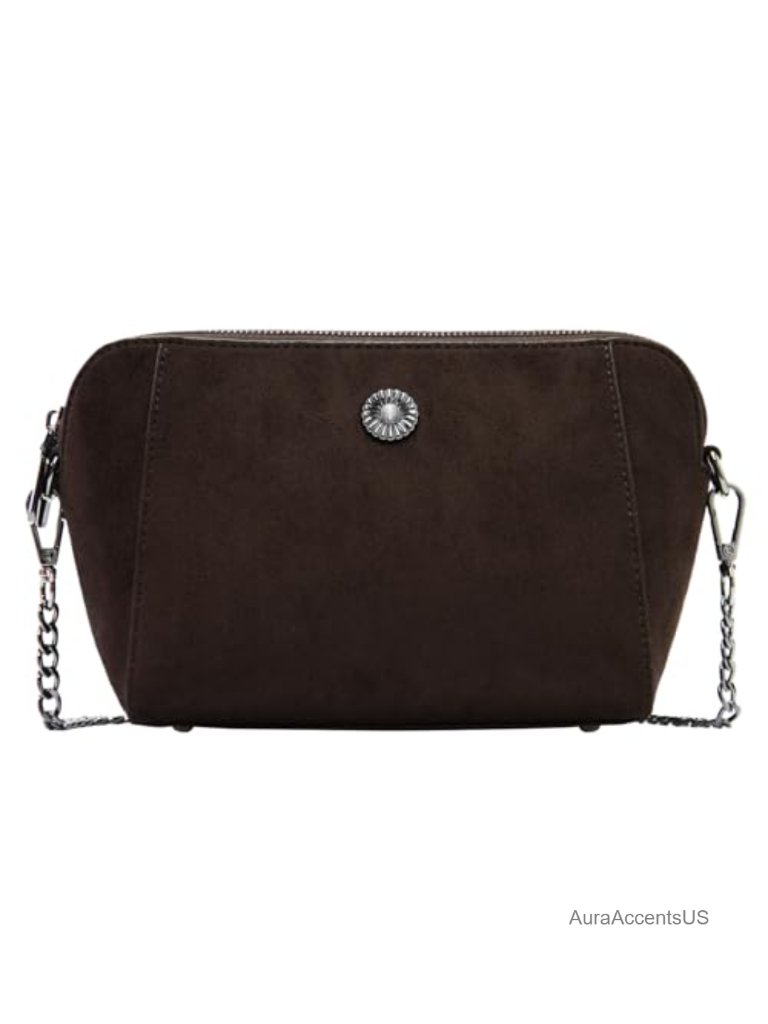 Vegan Faux Suede Crossbody Bag Adjustable Strap Hobo Shoulder Tote